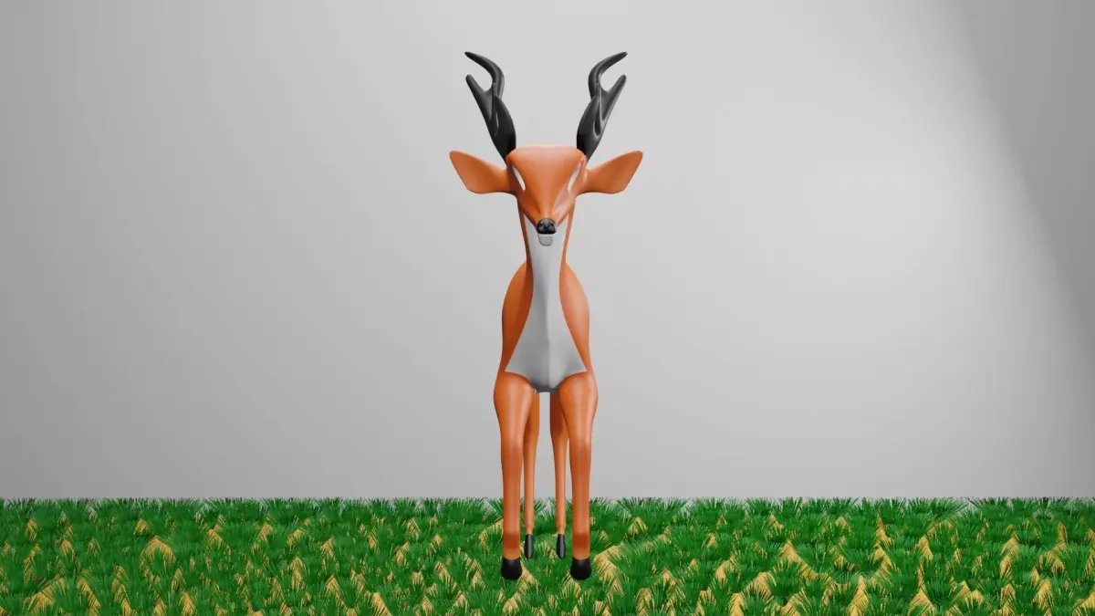cartoon  deer   3d  model Low-poly 3D model