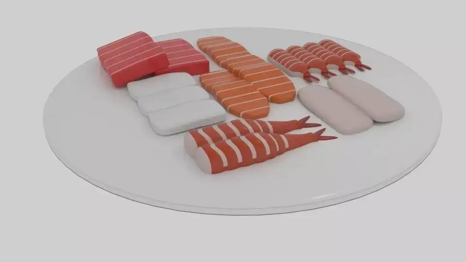 Sashimi sushi 3D model