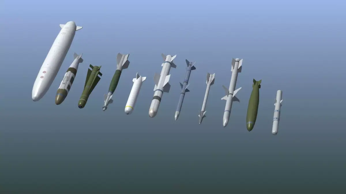 NATO Aircraft Weapons Low-poly 3D model