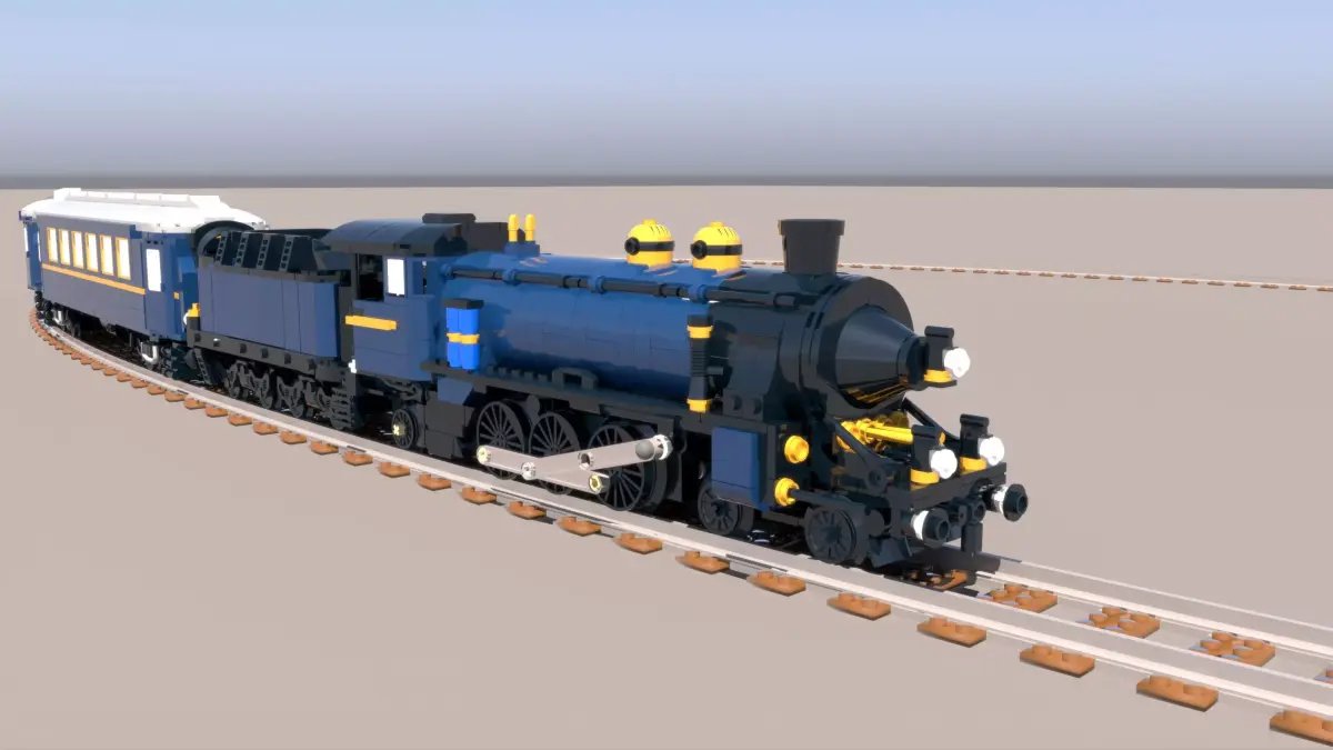 Animated LEGO train Cinema 4D 2024 3D model
