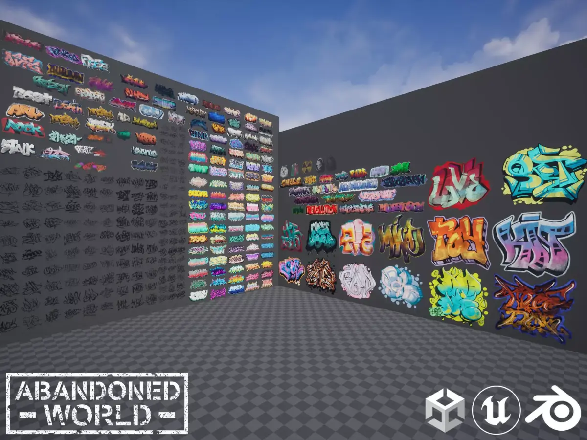 Graffiti Pack Decals 5 in 1 Texture purchase