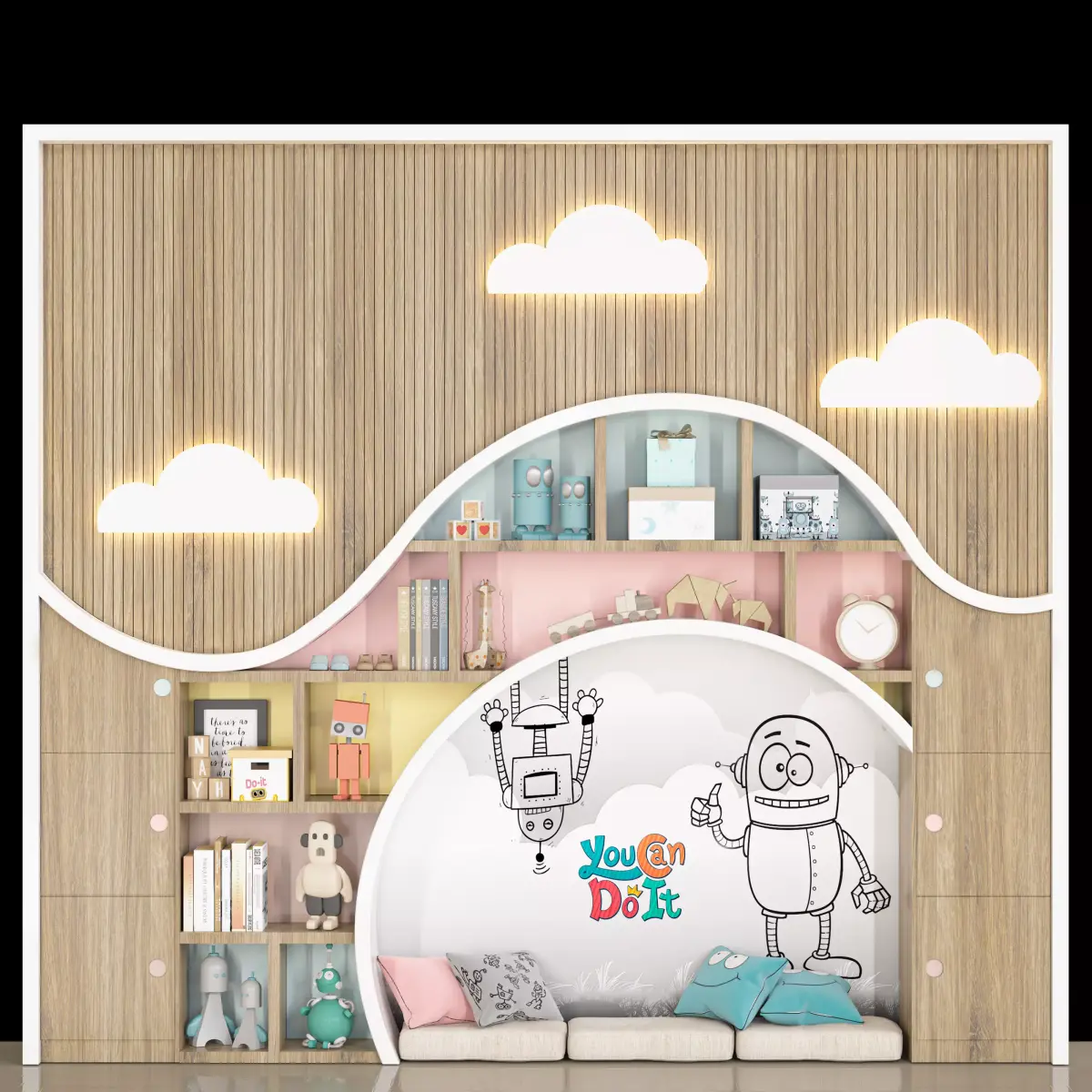 toys and furniture set Low-poly 3D model 6