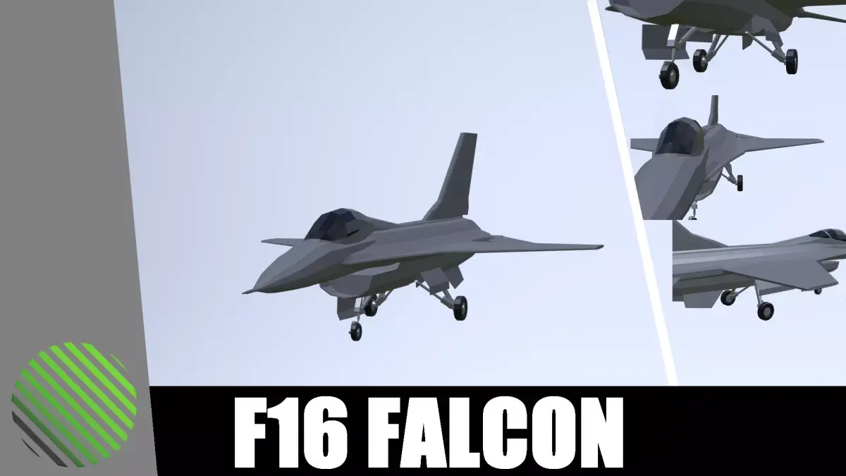 F16 falcon low poly Free low-poly 3D model