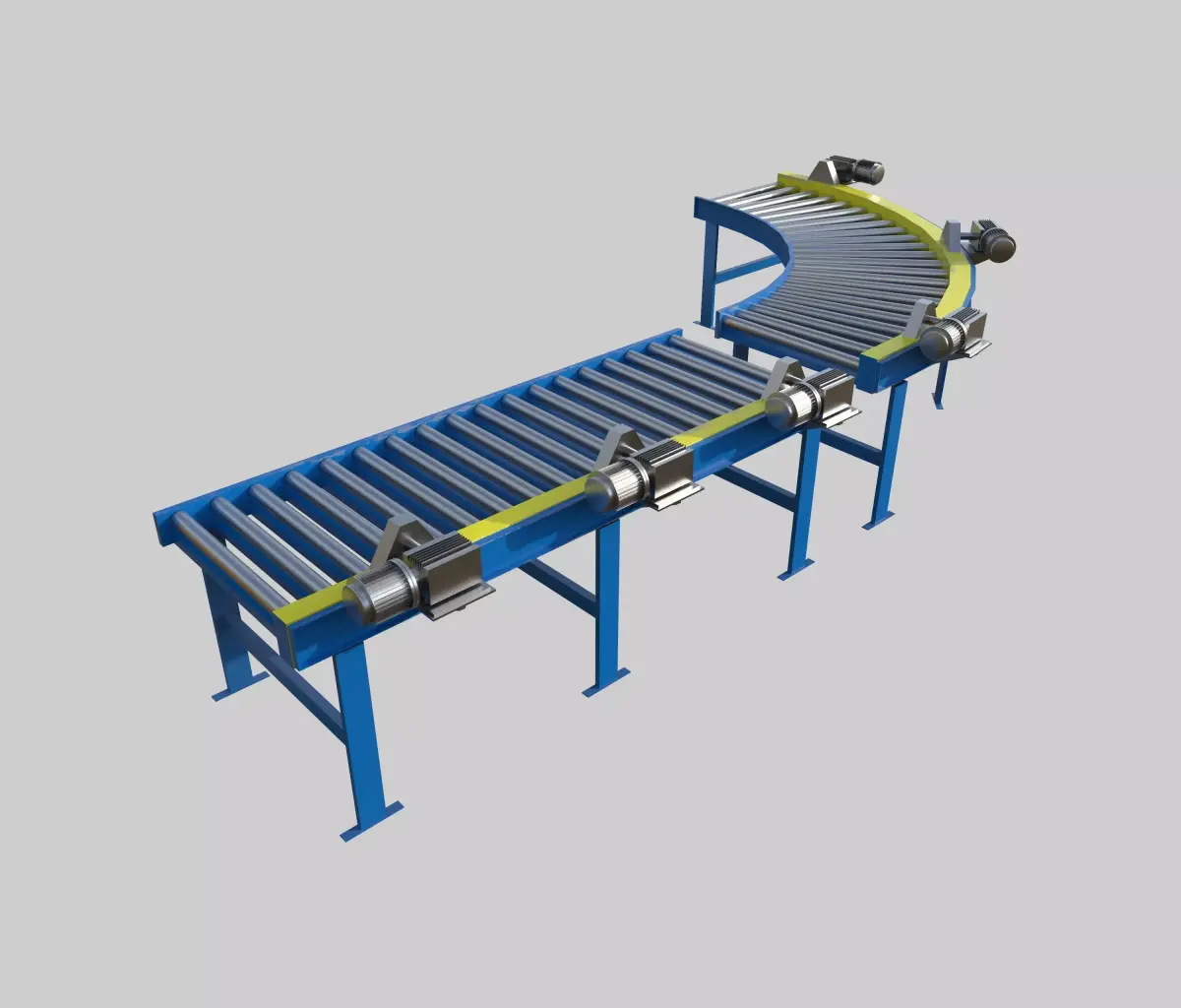 Live Roller Conveyor Low-poly 3D model