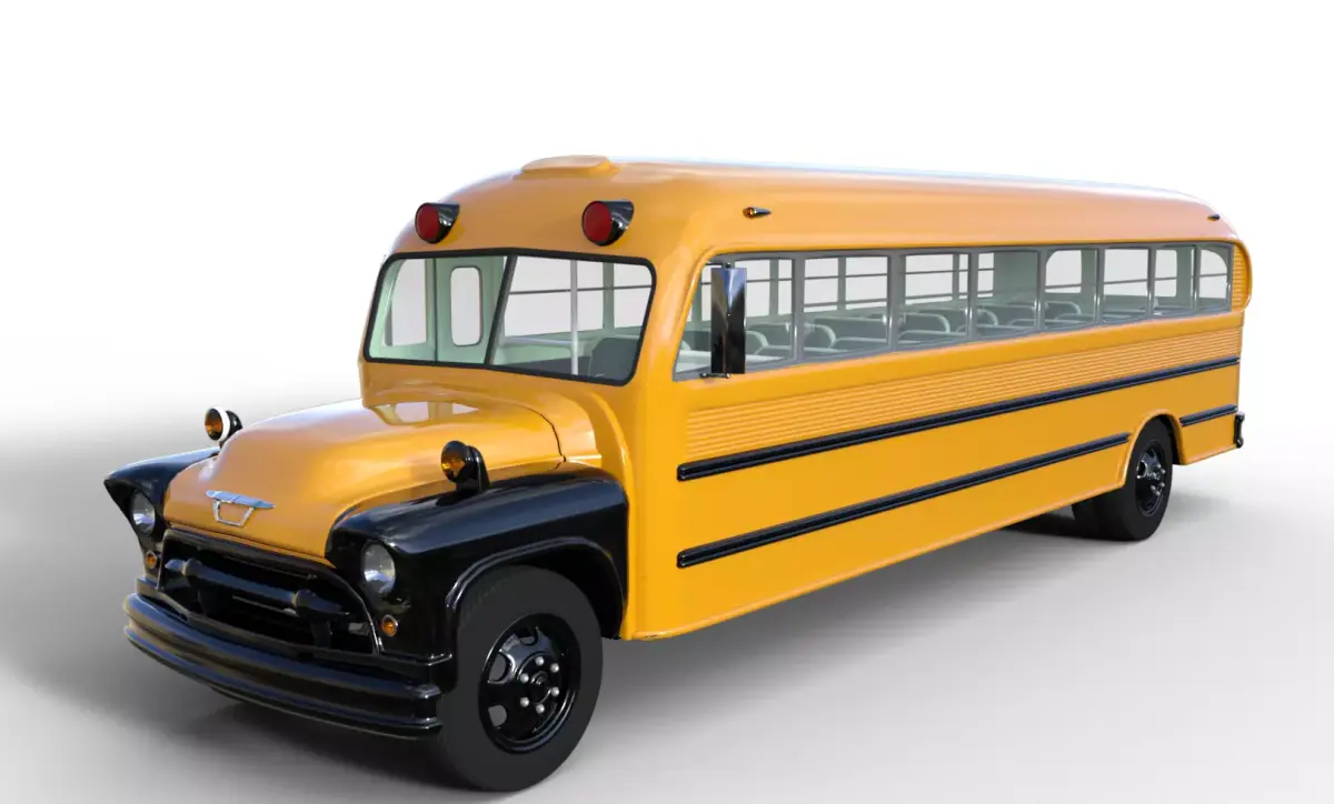 1957 School Bus for DAZ 3D model