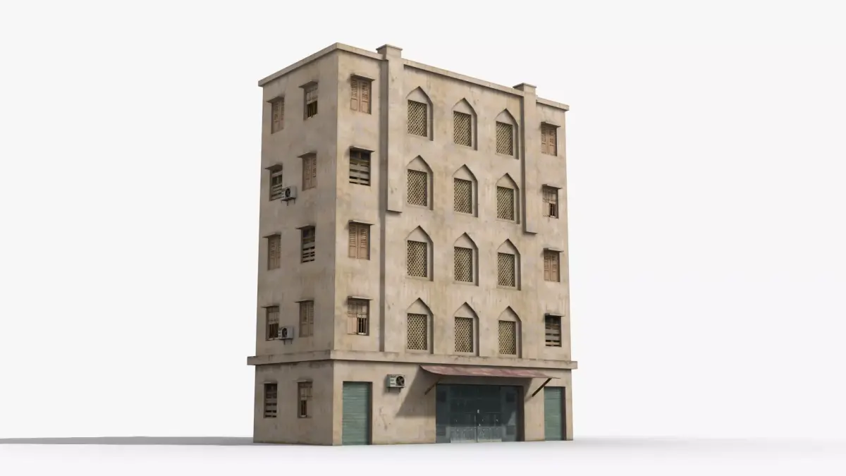 Arab Middle East Building x21 Low-poly 3D model