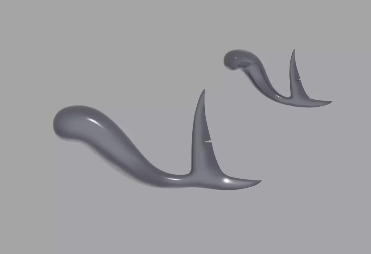 Shark Tail Low-poly 3D model