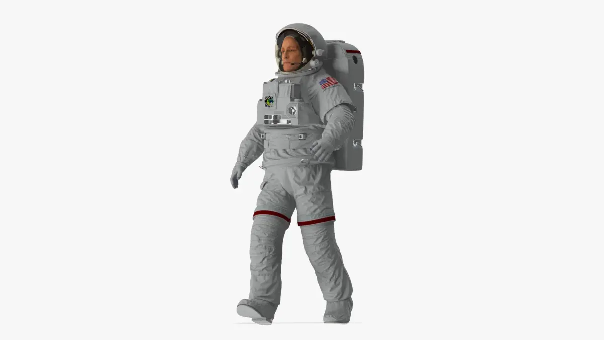 Astronaut Suit with Male Figure Rigged for Maya 3D model