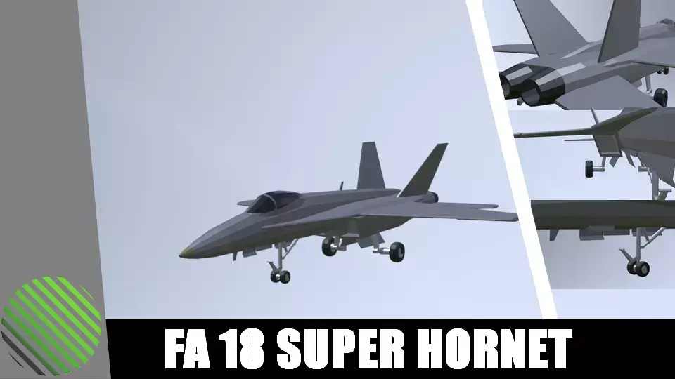 FA18 super hornet low poly Free low-poly 3D model