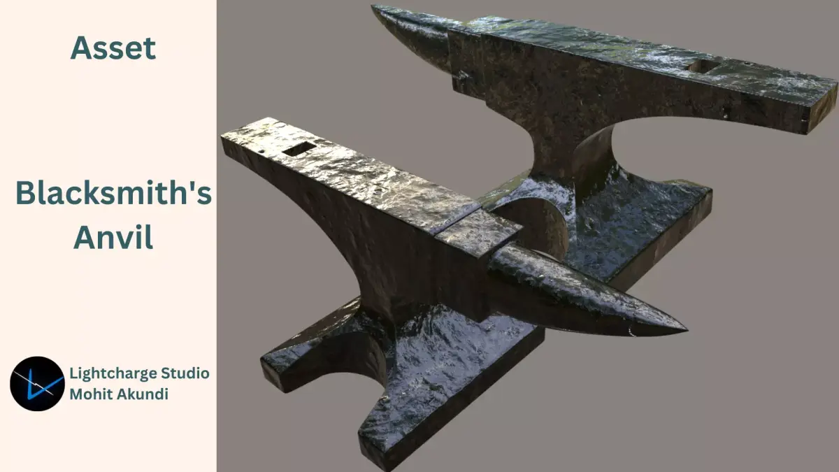 Worn Blacksmith Anvil Low-poly 3D model