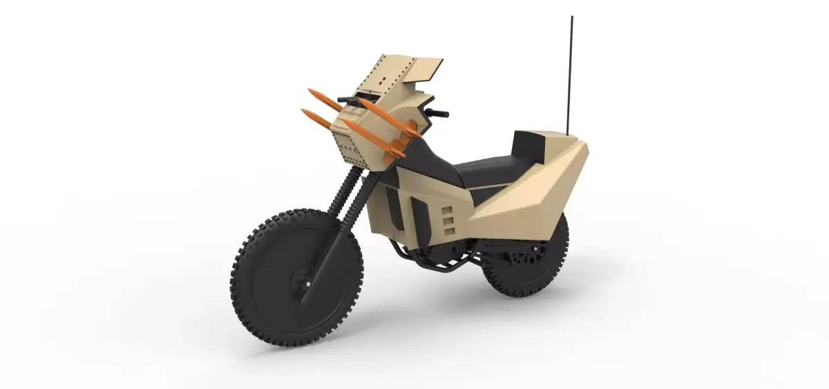 Military bike from Megaforce 1982 Scale 1 to 12 3D print model