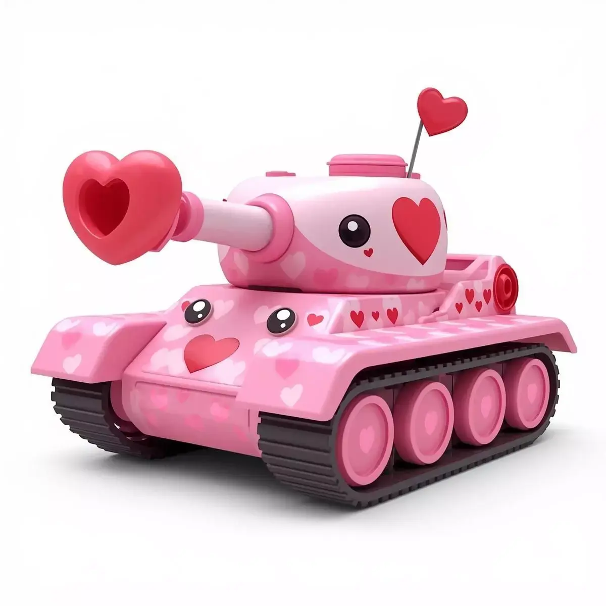 Stylized Valentine  Battle Tank 3D Model Low-poly 3D model purchase