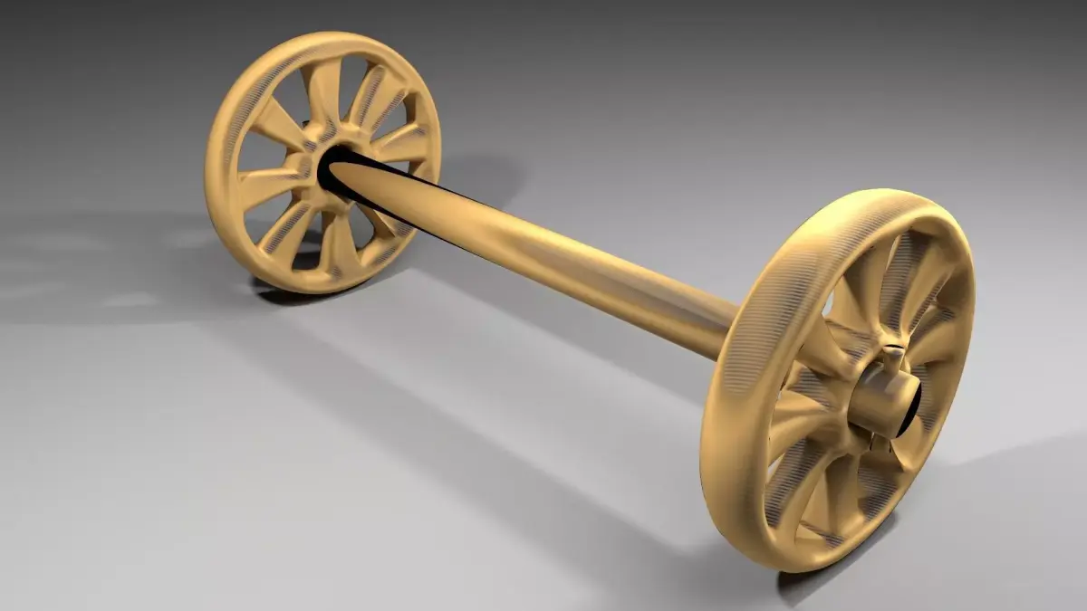 Wooden Wheel 5 3D model