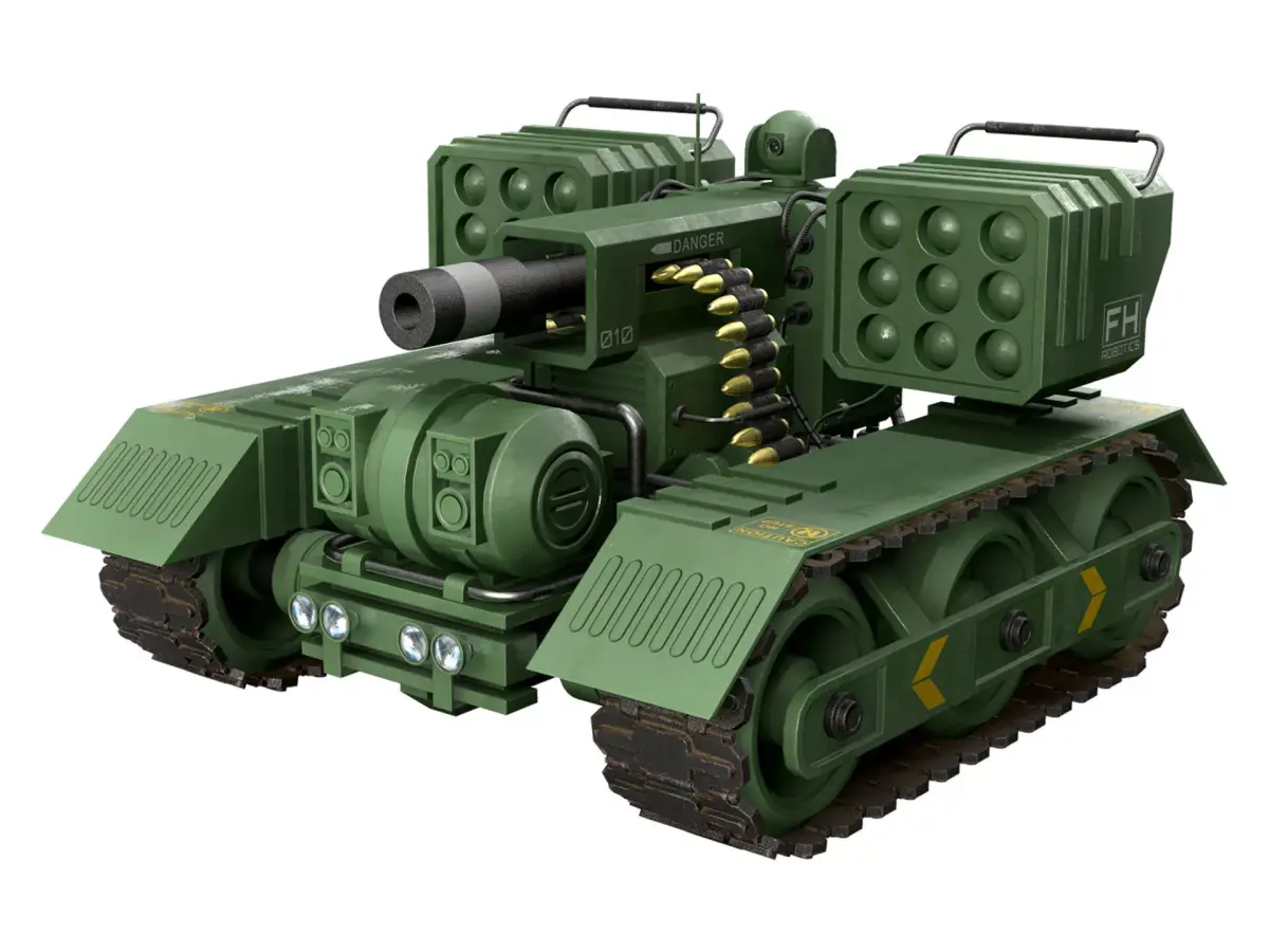 UGV Concept-3B-Forest-Clean Low-poly 3D model