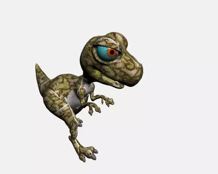 cartoon dinosaur  Low-poly 3D model