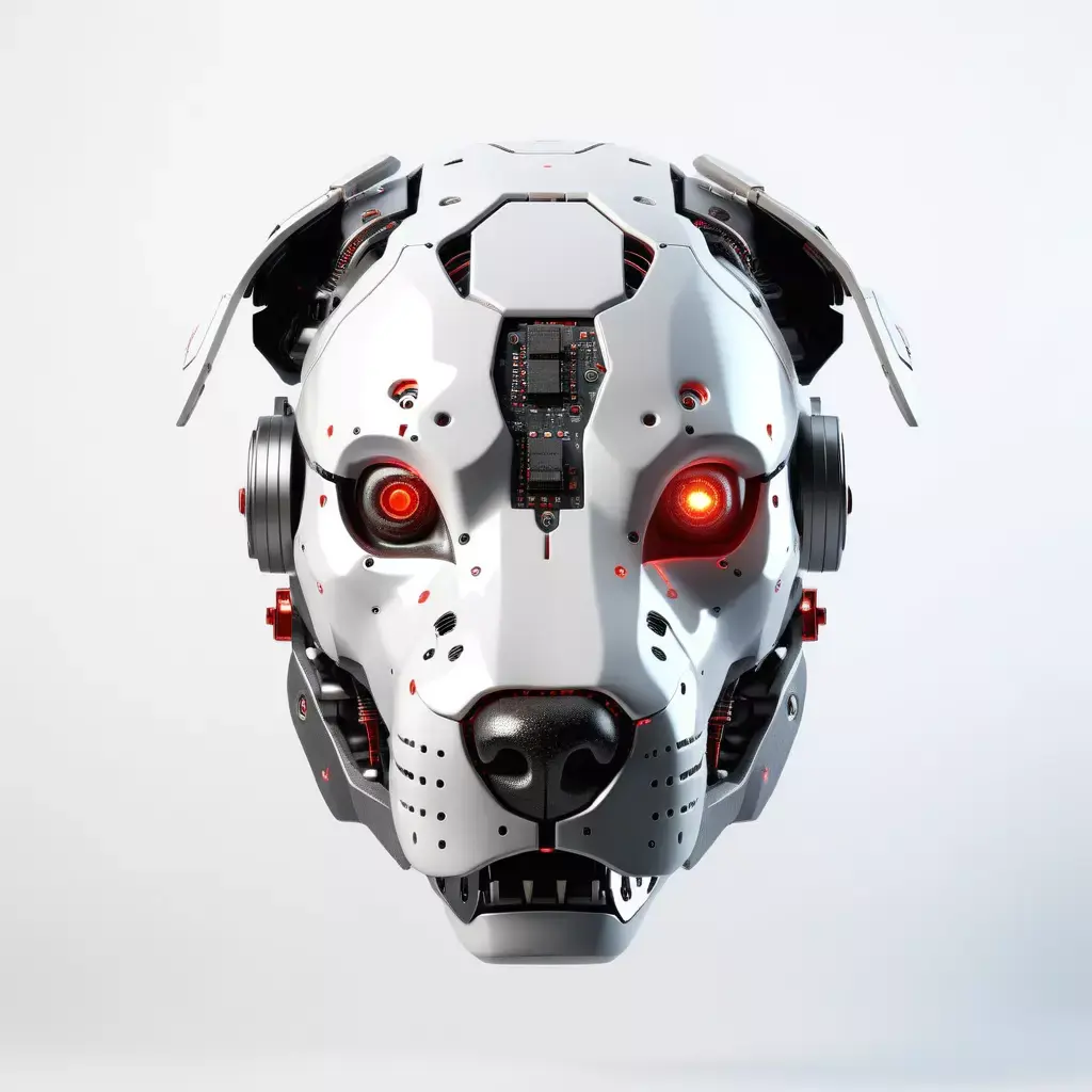 Damaged Robotic Dog Head 3D model