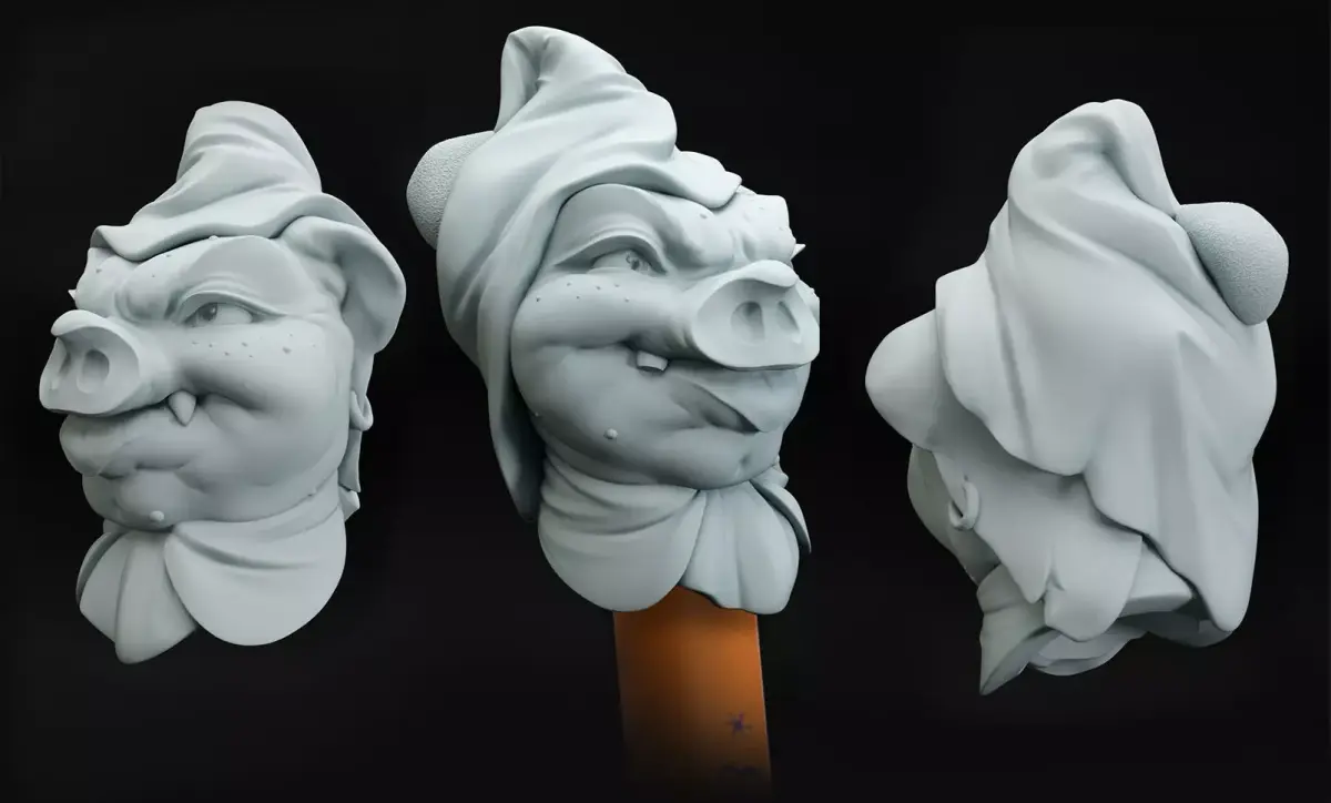 The Vampire Pig - Toy model to print  Part 01 Free 3D print model