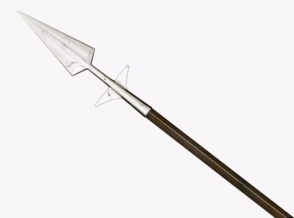Medieval Spear Low-poly 3D model 3