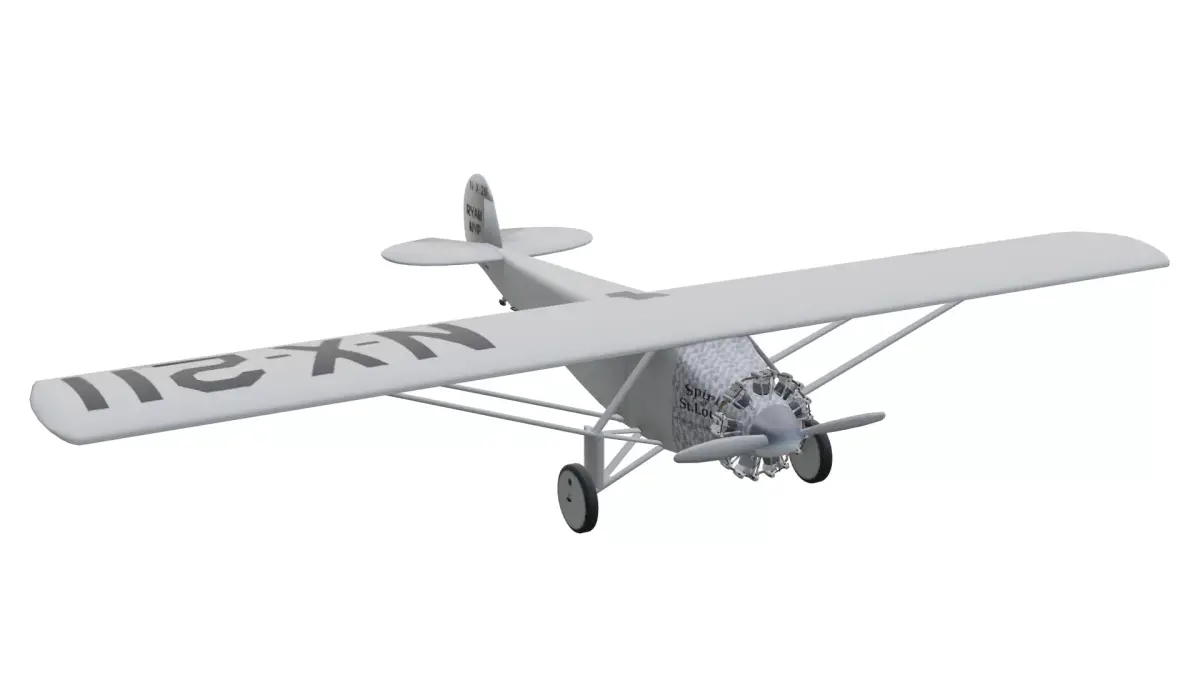 Ryan NYP Spirit of St Louis Low-poly 3D model
