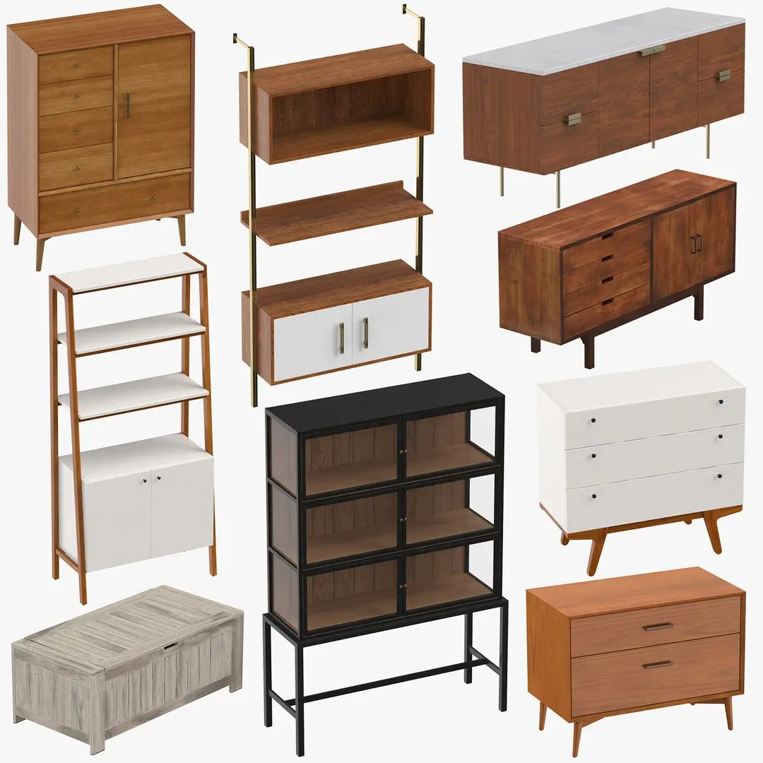 Mid-Century Modern Furniture 02 3D model