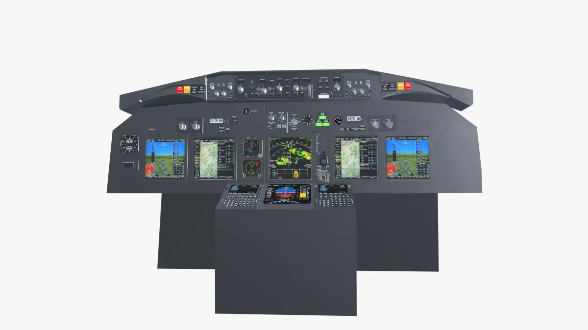 Airplane Cockpit Front Panel 3D model