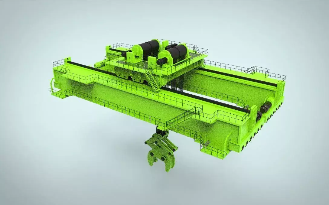 heavy overhead crane 3D model get
