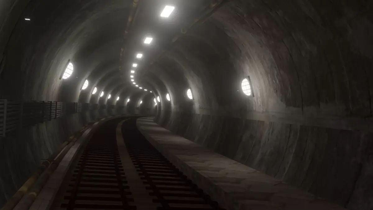 Subway Tunnel  Low-poly 3D model