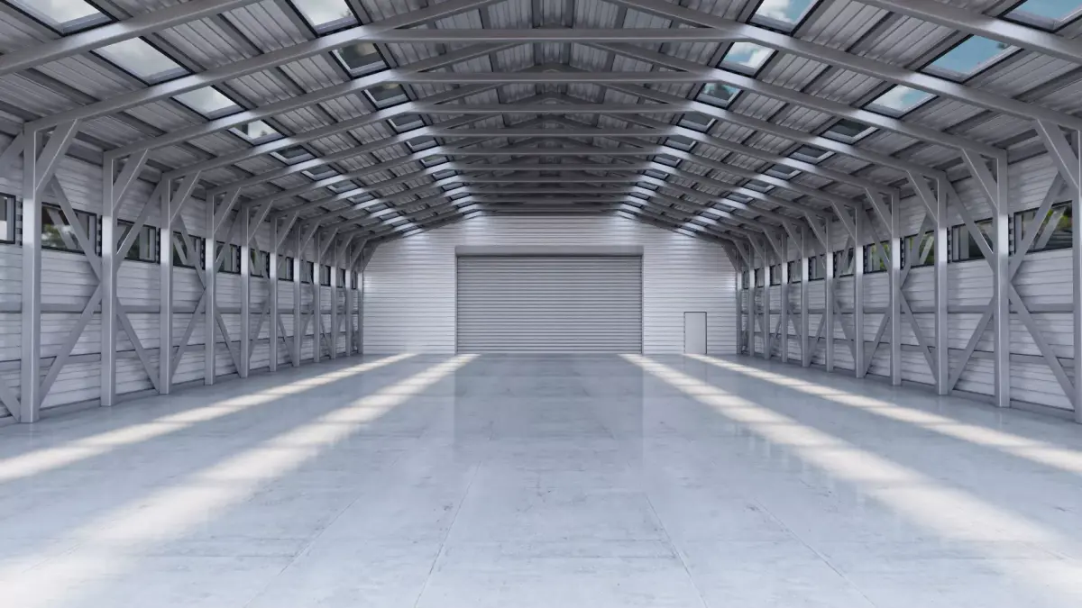 Hangar - Warehouse interior 01 Low-poly 3D model