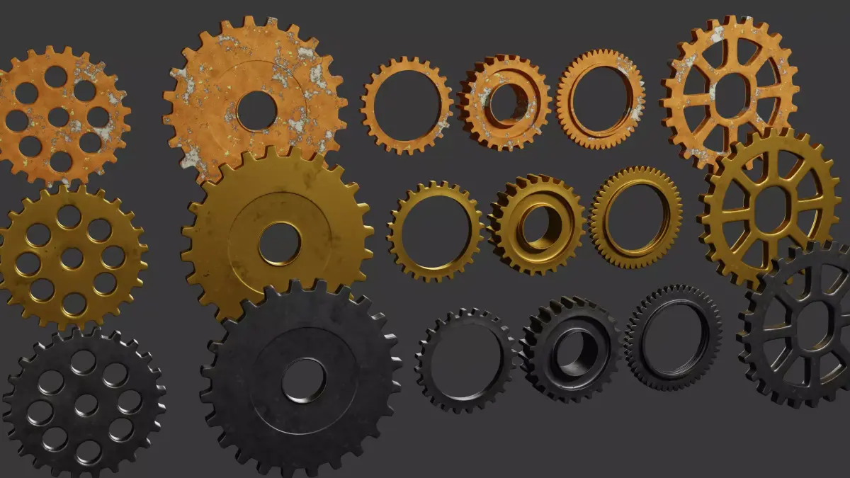 Gears Asset Pack 3D model