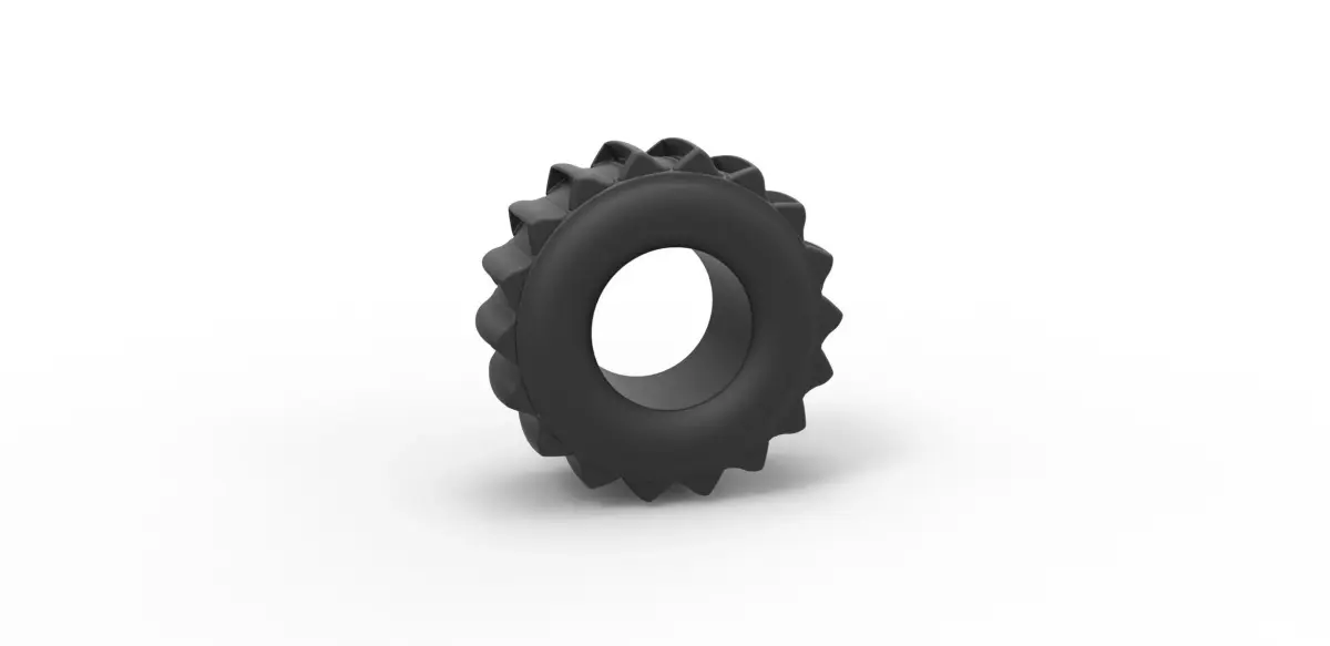 Dirt dragster rear tire 5 Scale 1 to 25 3D print model
