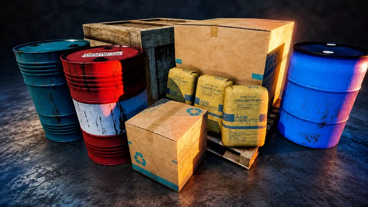 Industrial props  Pack Low-poly 3D model