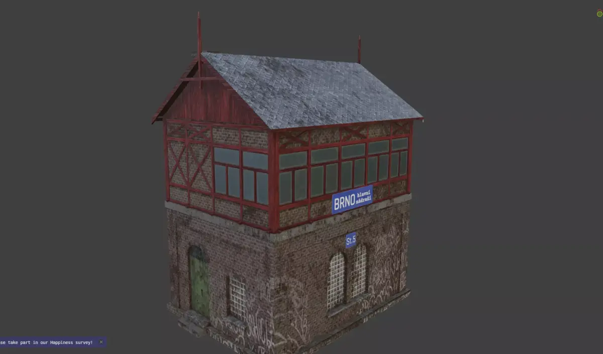 Brno Monarchy railway yard and Victorian era station CD version  3D model
