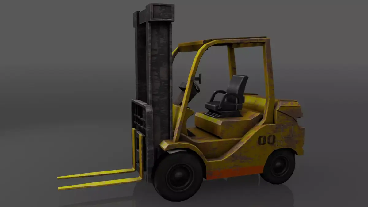 Forklift Rusty 3D model