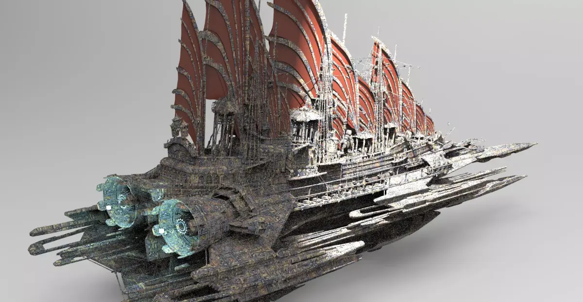 Slender Queen Airship 1 3D model