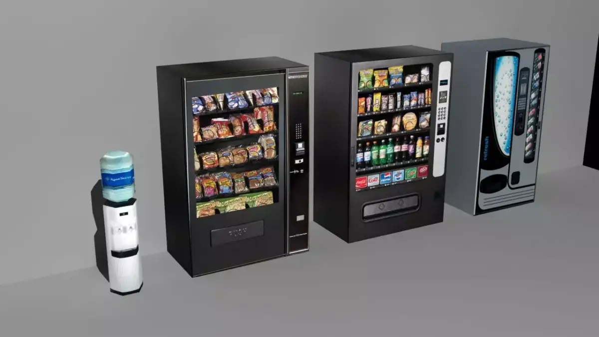 Office Drink Machines Low Poly Free low-poly 3D model