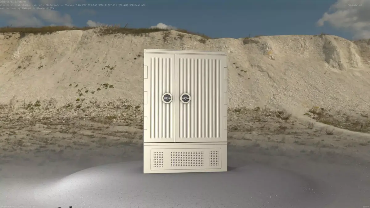 Electrical Distribution Cabinet 116 Low-poly 3D model