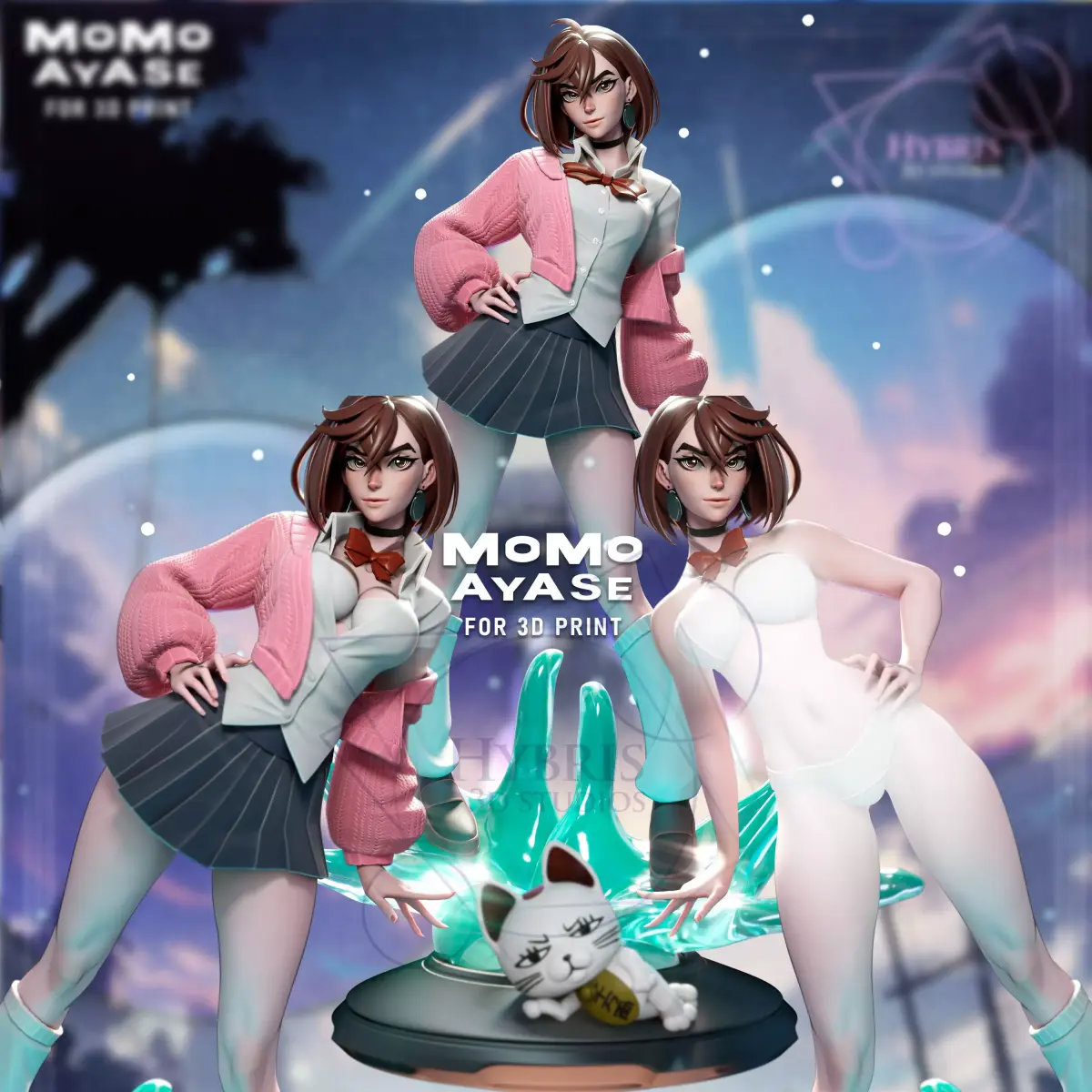 Momo Ayase from DanDaDan Commercial Package 3D print model