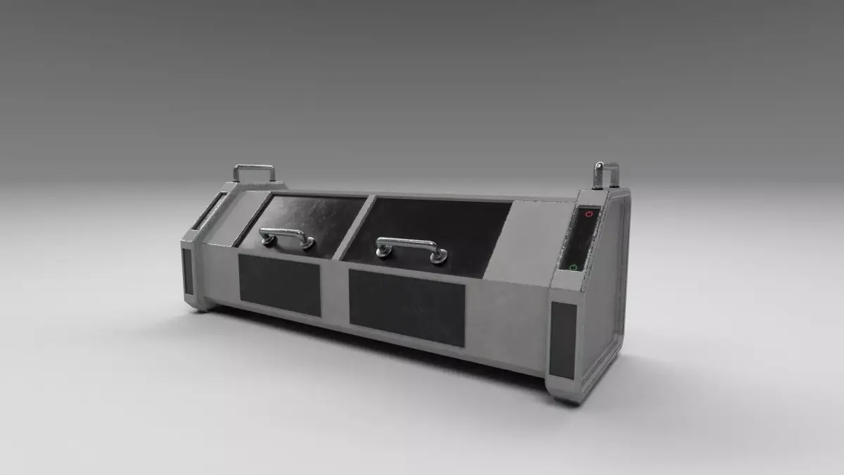 Scifi Storage Crate - Low Poly Free low-poly 3D model