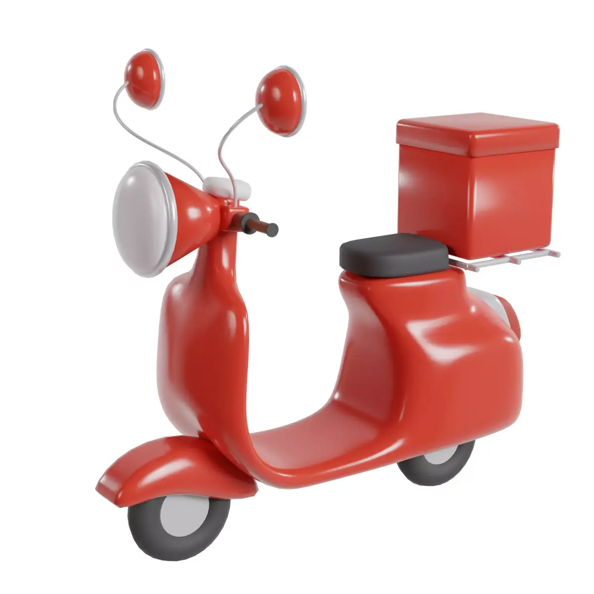 Scooter for Delivery cartoon character 3D model
