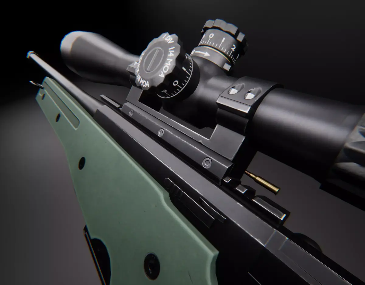 AAA AWM Game Ready PBR Low-poly 3D model