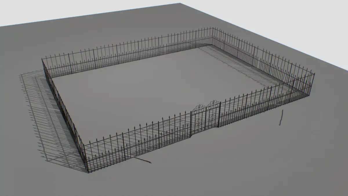 Railing Fence pack 1 Low-poly 3D model