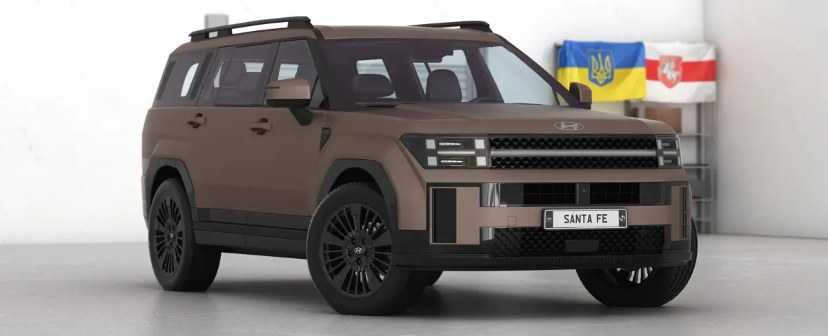 Hyundai Santa Fe 2024 Opening doors and trunk 3D model