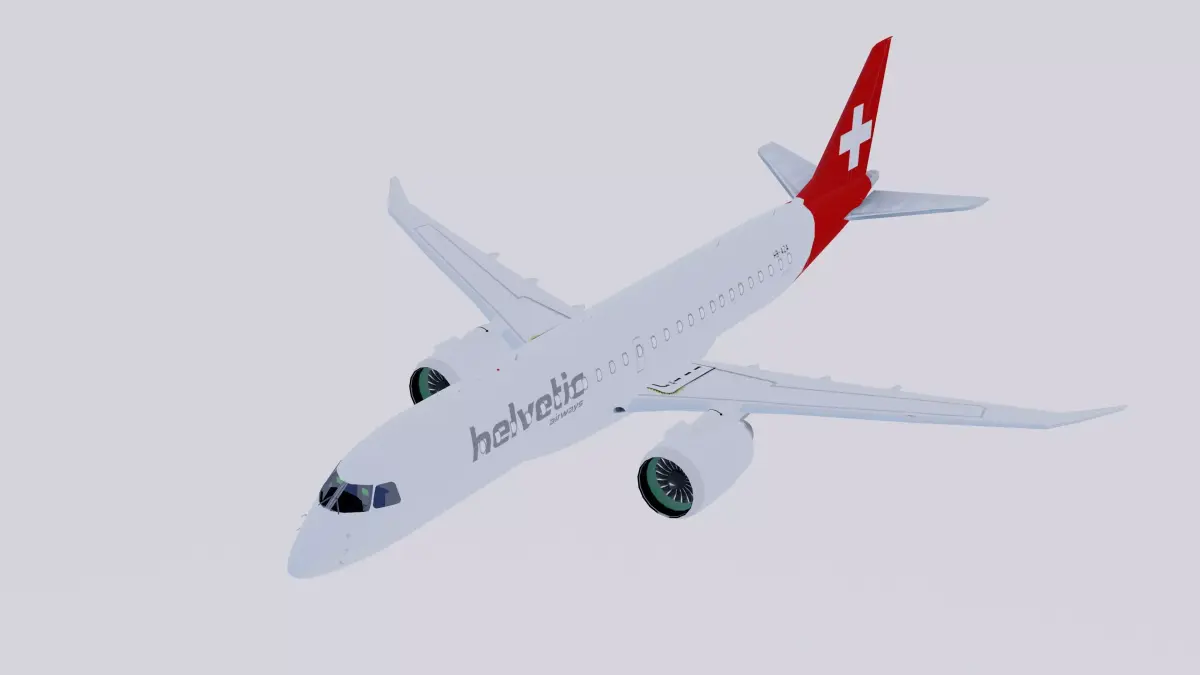 Embraer E-190 E-2 helvetic Airways 3D model