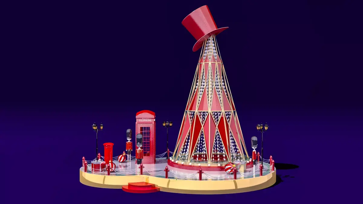 British Christmas tree 3D model