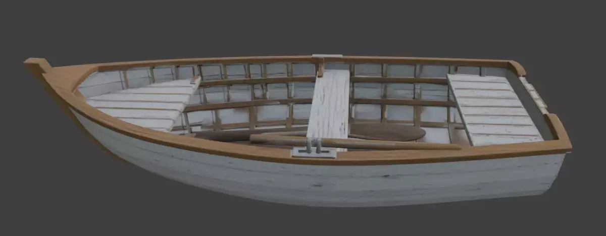 Wooden Boat 3d Model Small Boat Fish Boat 3D model