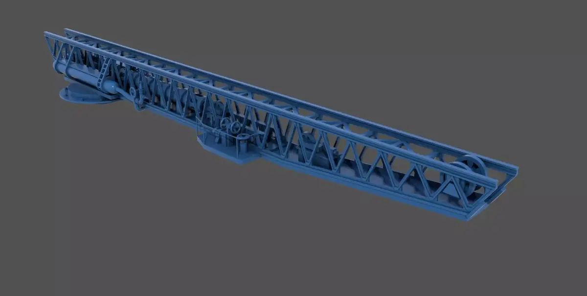 Italian navy WW2 catapult - Commercial license - 1-200 scale 3D print model
