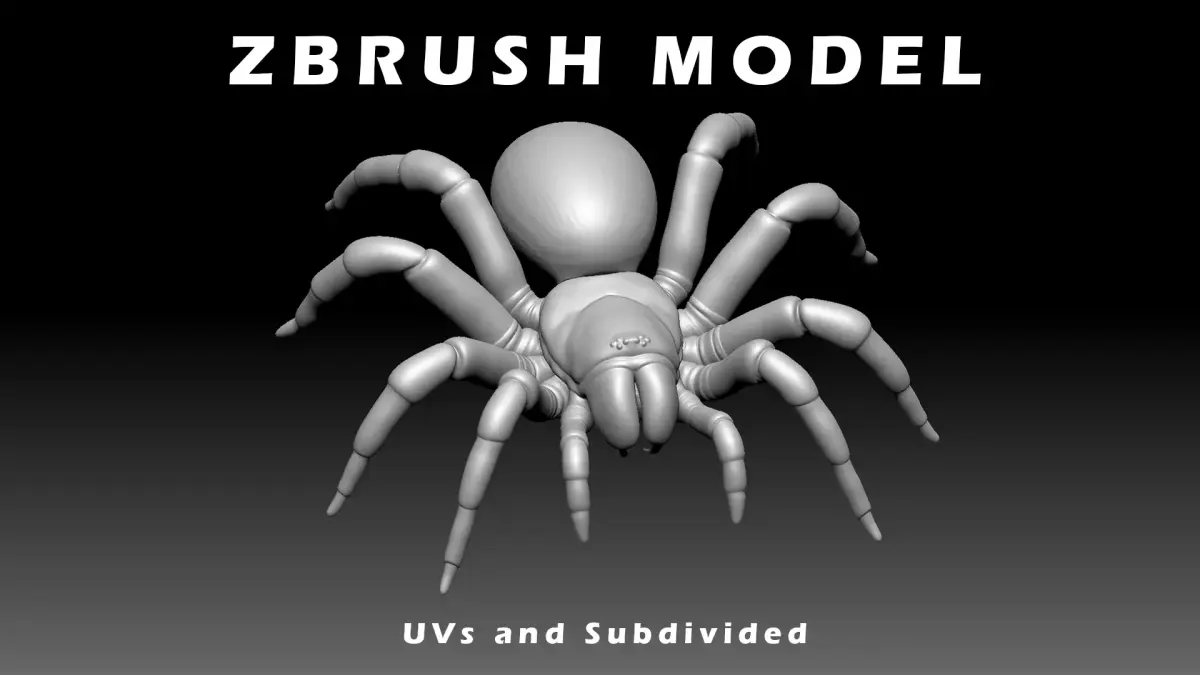 Trapdoor Spider Low-poly 3D model