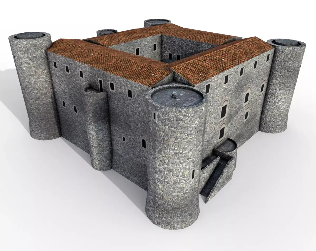 Castello Ursino Low-poly 3D model