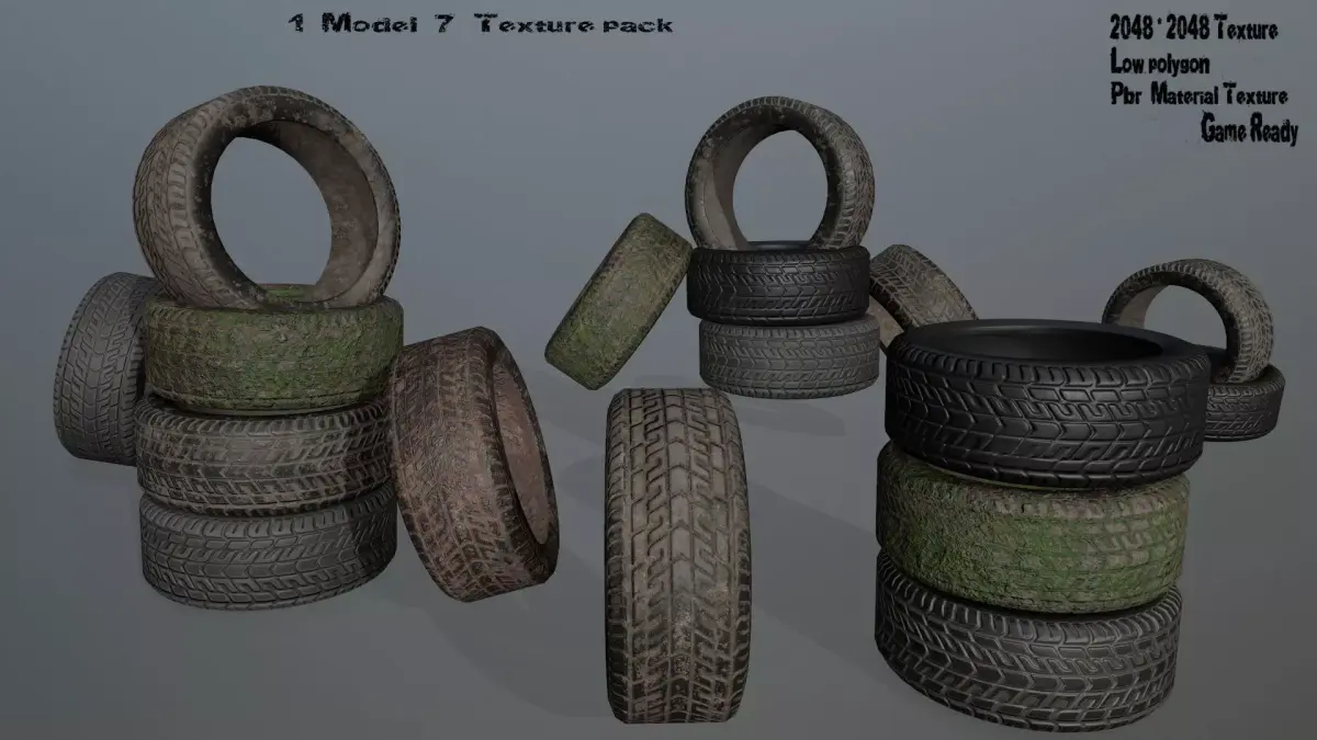 tire 1 tyres Low-poly 3D model