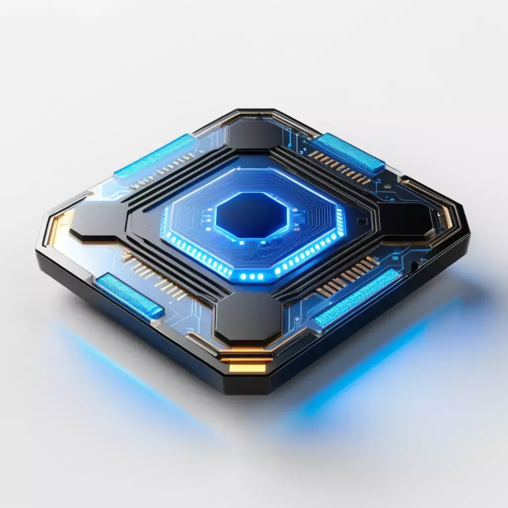 Futuristic SciFi Processor Chip 3D model